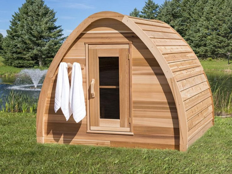 2-4 person Mini POD Outdoor Clear Red Cedar Sauna