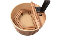 SAUNASNET® Wood Fired Cedar Hot Tub - Internal Stove