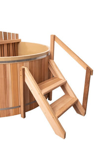 SAUNASNET® Wood Fired Cedar Hot Tub - Internal Stove
