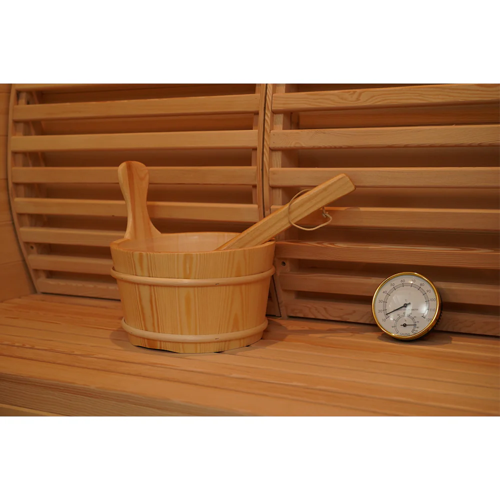 SAUNASNET® 6 Person Indoor Double bench Steam Sauna Glass 18