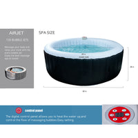 SAUNASNET® Inflatable Hot Tubs Outdoor and Indoor Whirlpool Spa For 2-4 Person