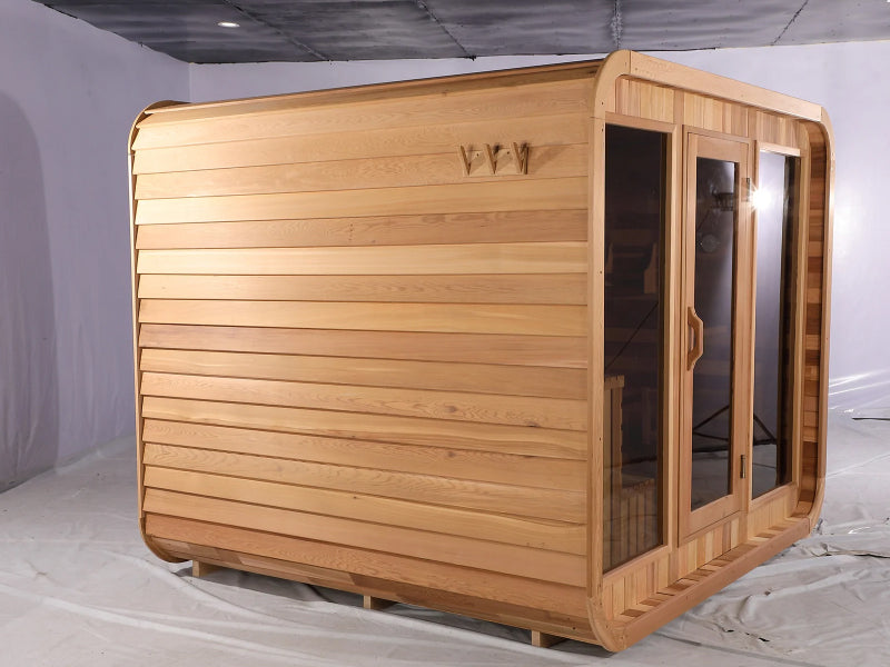 Outdoor Square Wood Sauna Room