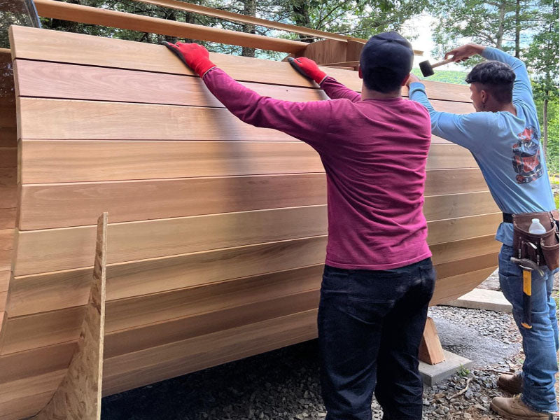 How do you install a sauna in your house?