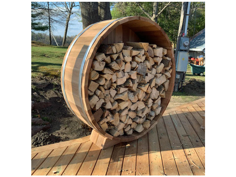 Cedar Barrel Wood Storage