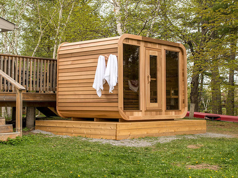 Wood Outdoor Square Sauna Room
