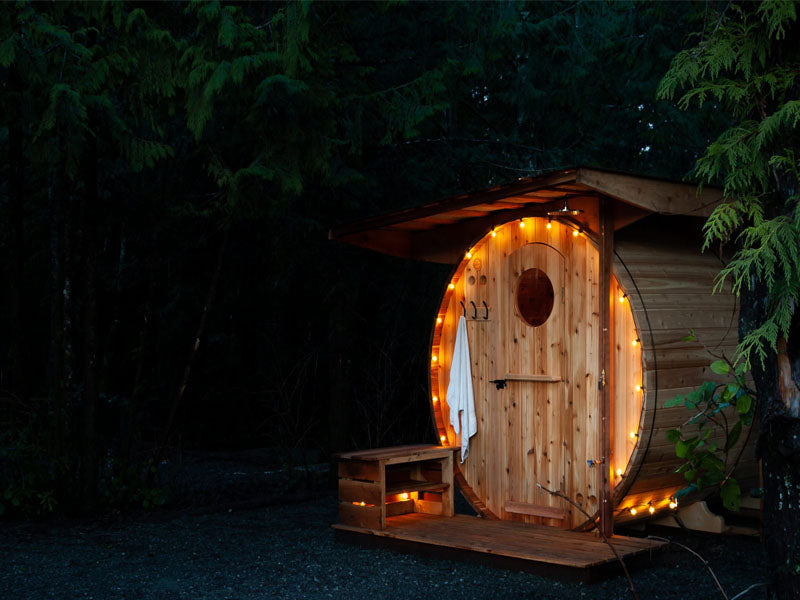 What are the main functions of an outdoor sauna