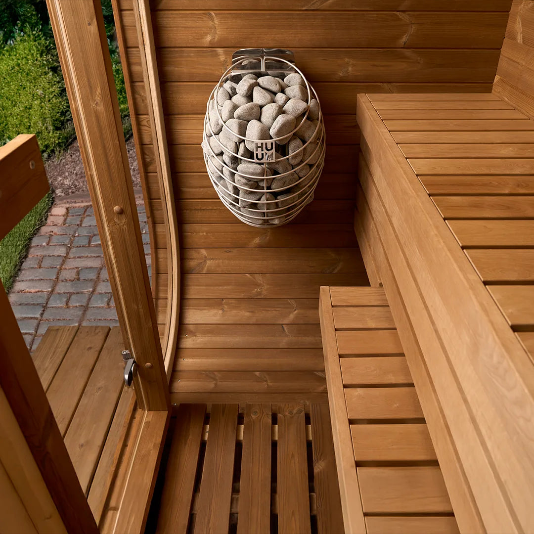 SAUNASNET® Scandinavian 2 Person Outdoor Sauna Barrel 09