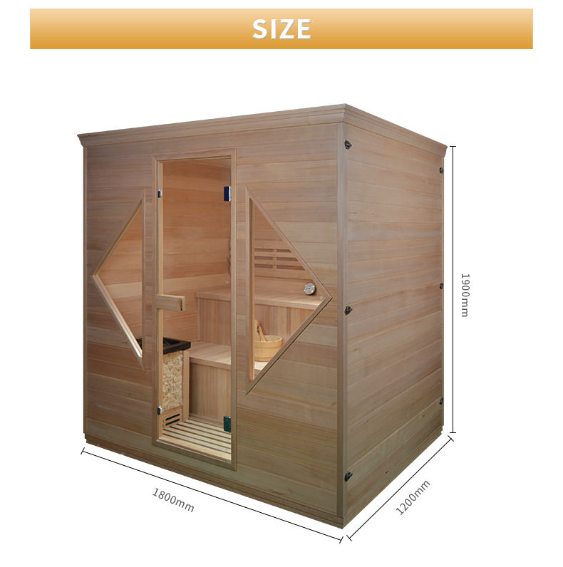 Luxury Traditional Wood Spa Dry Sauna Room （custom made+$300）