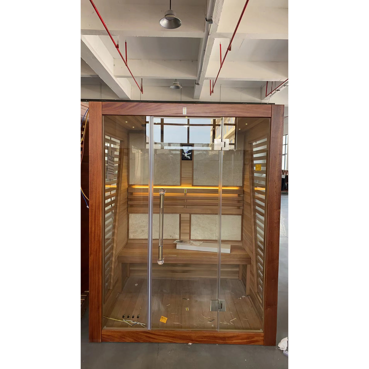 SAUNASNET® Luxury Traditional Indoor Steam Sauna Room Glass 02