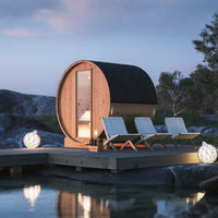 SAUNASNET® Canadian Wood Outdoor Sauna Room Barrel 01