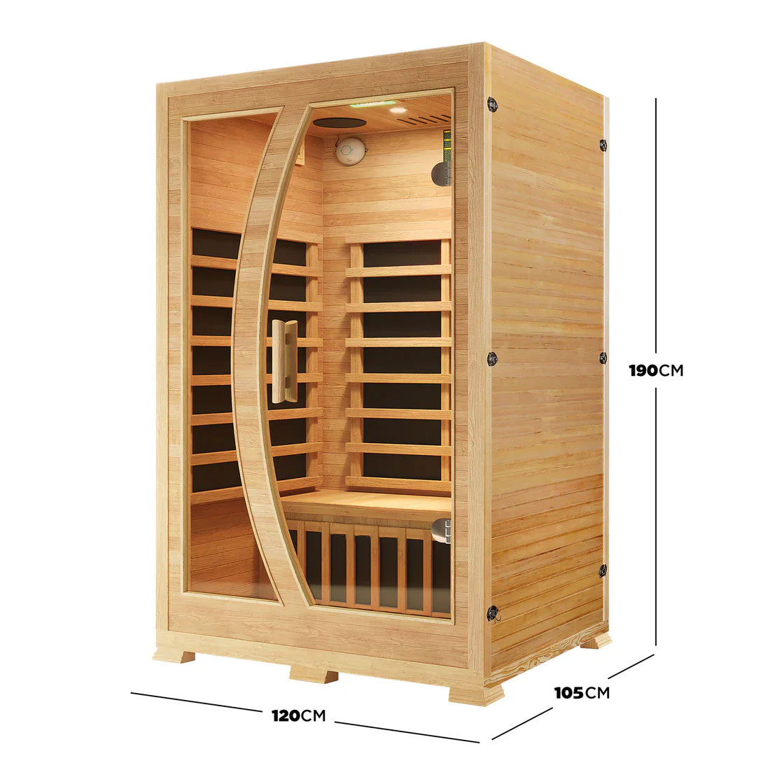 SAUNASNET® 2 Person Carbon Fibre Indoor Home Sauna with Wifi Infrared 06