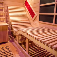 SAUNASNET® Indoor One Person Infrared Sauna with Tempered Glass Door Infrared 02