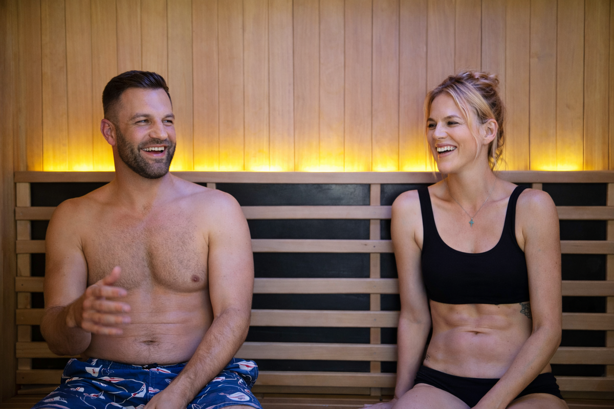 SAUNASNET® Outdoor Black Aluminium Infrared Sauna with Wifi