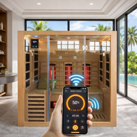 SAUNASNET® Traditional Steam And Infrared Indoor Sauna Room Hybrid Sauna 02（US Stock – Ships in 10–15 Days）