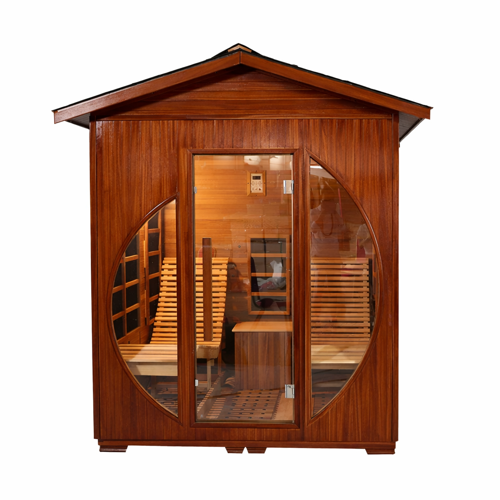 SAUNASNET® Outdoor Sauna Room with Recliner Far Infrared 19
