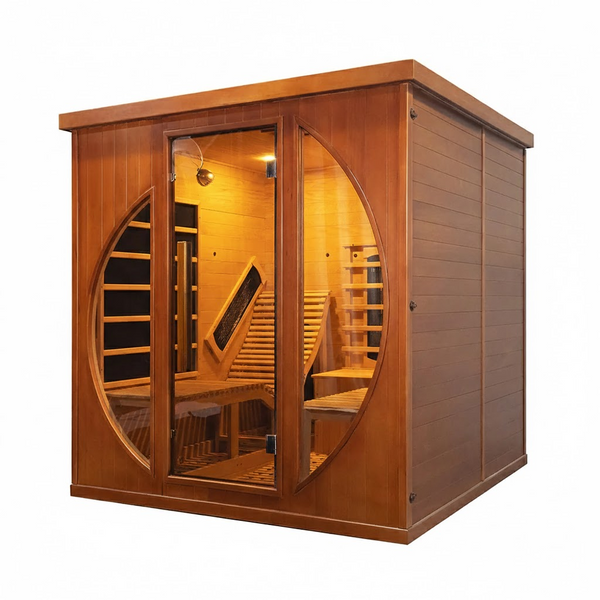 SAUNASNET® Indoor Two-Person Infrared Sauna Digital Control with Wifi Infrared 01 （US Stock – Ships in 10–15 Days）