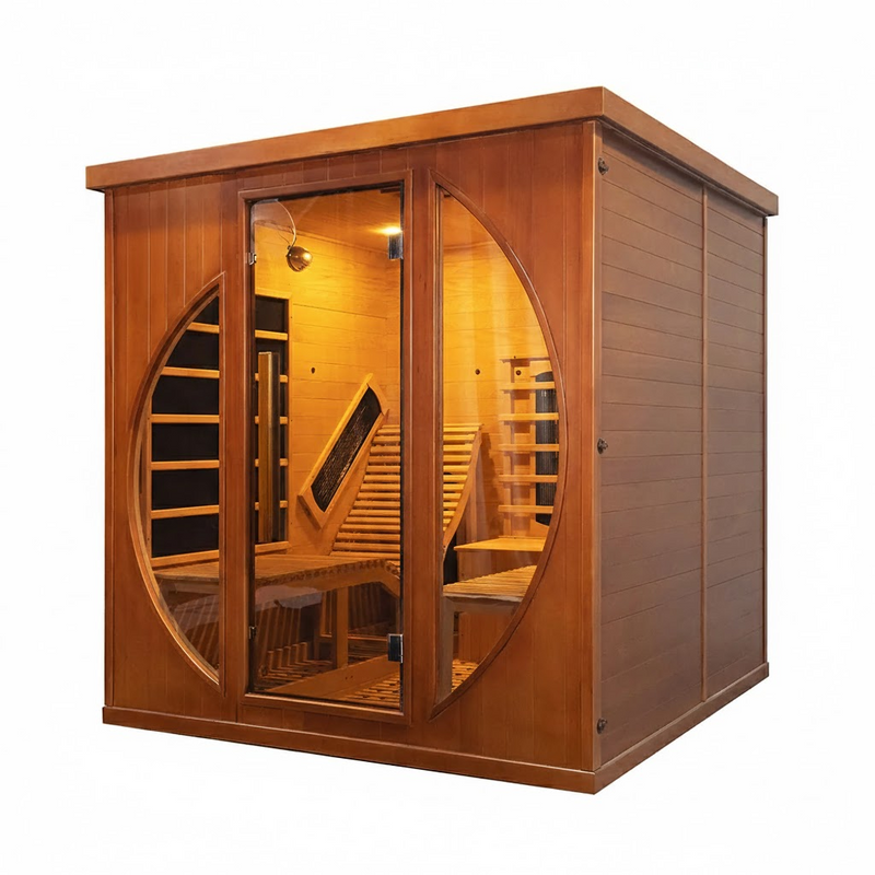 SAUNASNET® Indoor Two-Person Infrared Sauna Digital Control with Wifi Infrared 01 （US Stock – Ships in 10–15 Days）