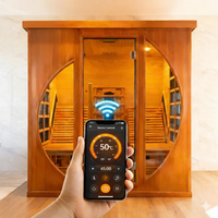 SAUNASNET® Indoor Two-Person Infrared Sauna Digital Control with Wifi Infrared 01 （US Stock – Ships in 10–15 Days）