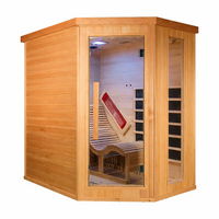 SAUNASNET® Indoor One Person Infrared Sauna with Tempered Glass Door Infrared 02（US Stock – Ships in 10–15 Days）