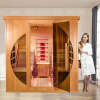 SAUNASNET® Indoor Two-Person Infrared Sauna Digital Control with Wifi Infrared 01 （US Stock – Ships in 10–15 Days）