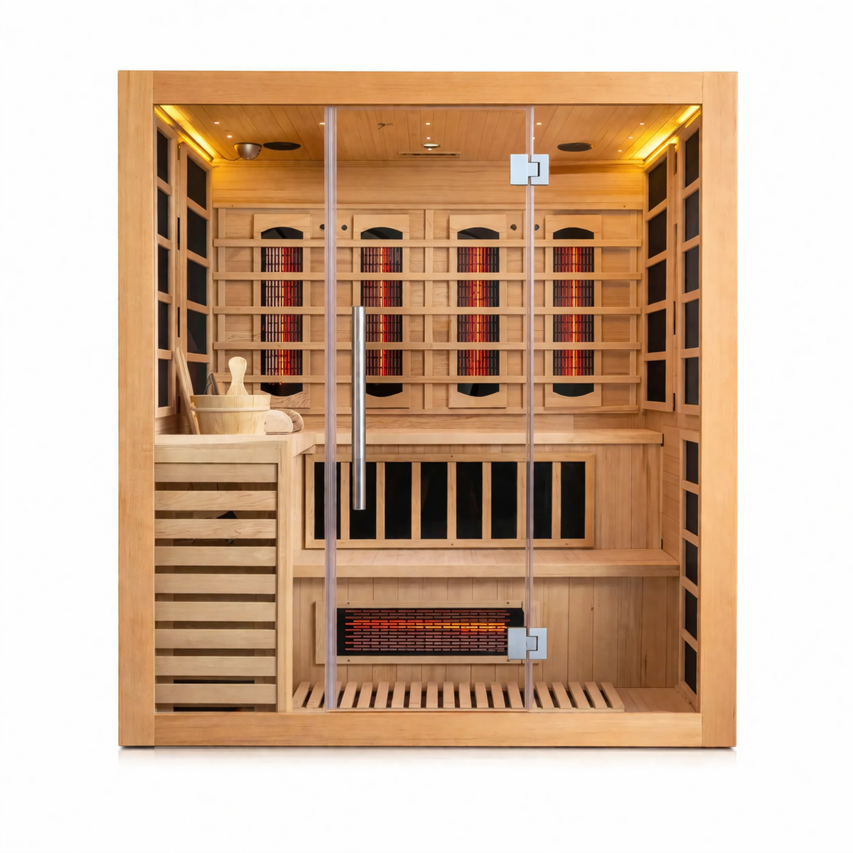 HY-FUSION PRO  |  Saunasnet® 4-Person Indoor Hybrid Sauna（Estimated delivery: 1–2 weeks）