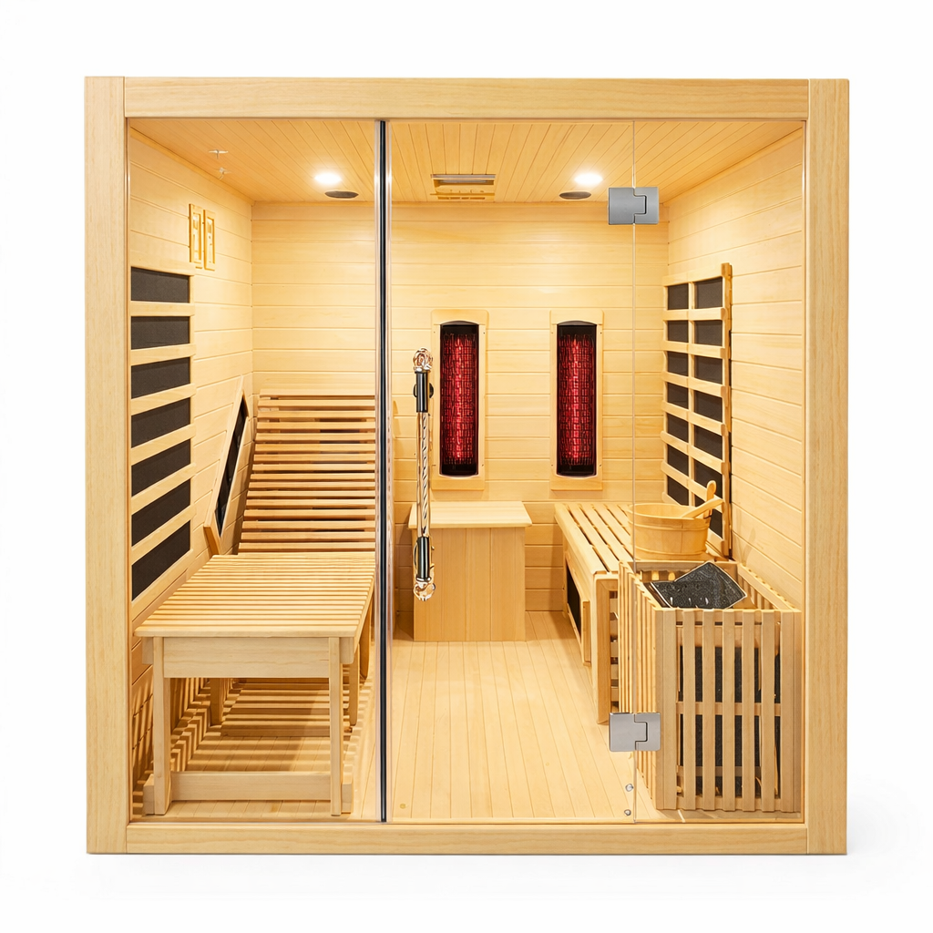 HY-FUSION X1  |  Saunasnet® 2-Person Indoor Hybrid Sauna
