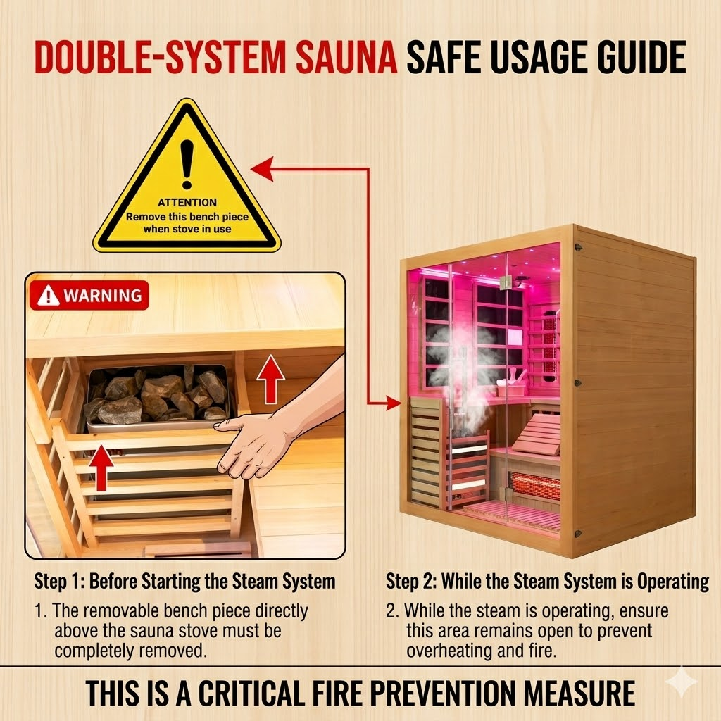 HY-FUSION PRO  |  Saunasnet® 4-Person Indoor Hybrid Sauna（Estimated delivery: 1–2 weeks）