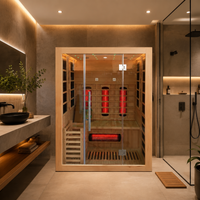HY-FUSION X2  |  Saunasnet® 2-Person Indoor Hybrid Sauna（Estimated delivery: 1–2 weeks）