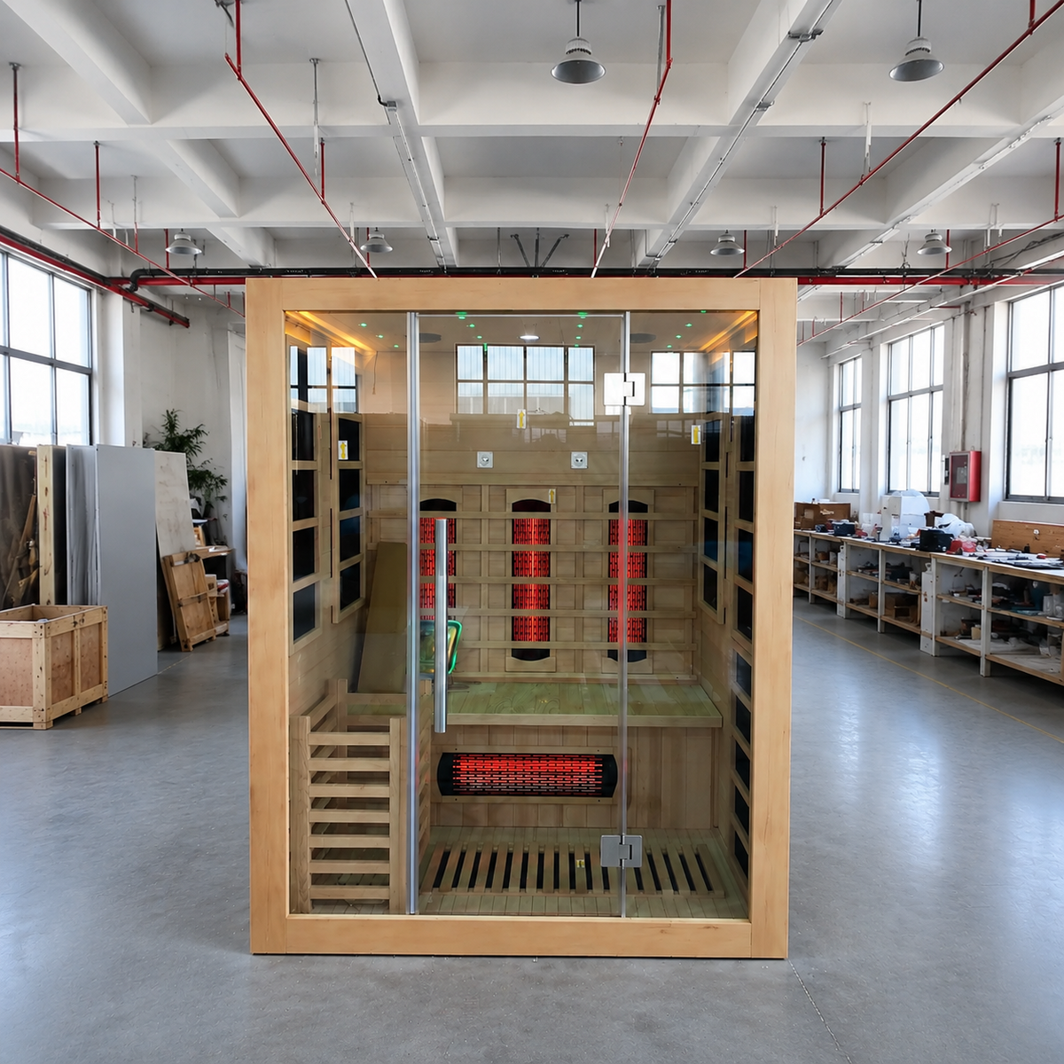 HY-FUSION X2  |  Saunasnet® 2-Person Indoor Hybrid Sauna（Estimated delivery: 1–2 weeks）