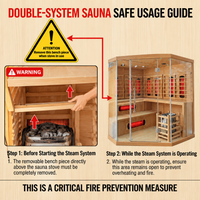 HY-FUSION MAX  |  Saunasnet® 4-6 Person Indoor Hybrid Sauna（Estimated delivery: 1–2 weeks）