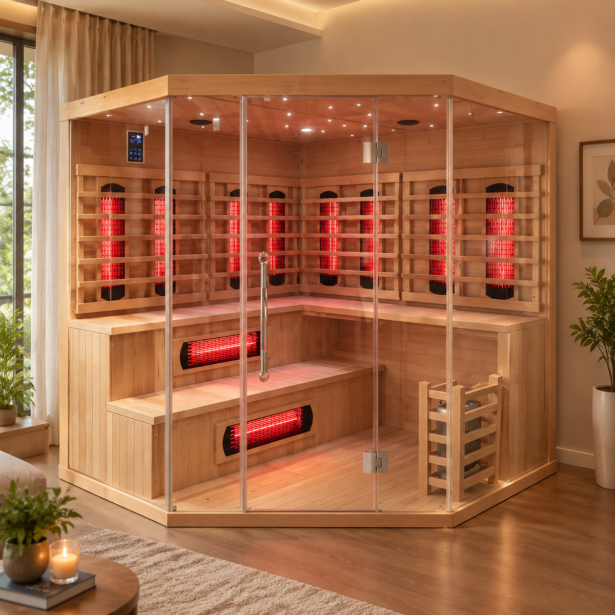 HY-FUSION MAX  |  Saunasnet® 4-6 Person Indoor Hybrid Sauna（Estimated delivery: 1–2 weeks）