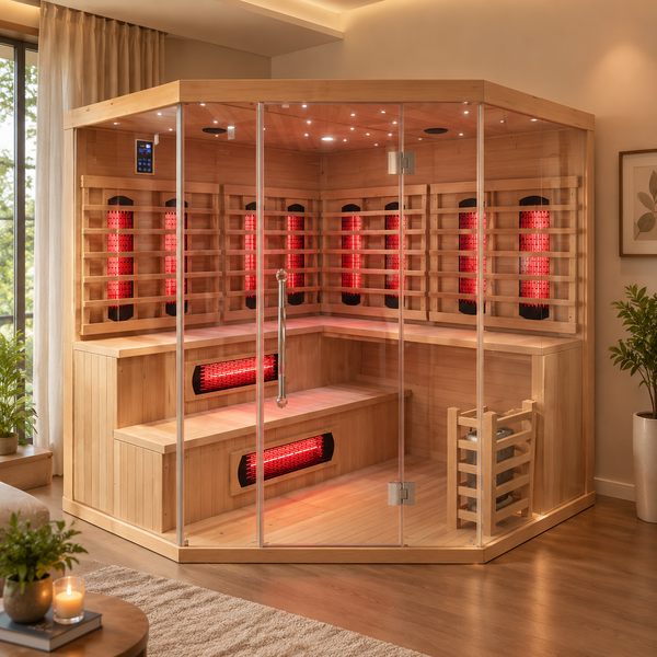 HY-FUSION MAX  |  Saunasnet® 4-6 Person Indoor Hybrid Sauna（Estimated delivery: 1–2 weeks）