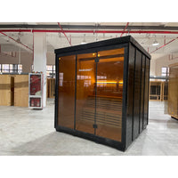 SAUNASNET® Green Energy Saving Sauna with Glass Front – Eco Cube Design for Relaxation and Full Detox Black 03