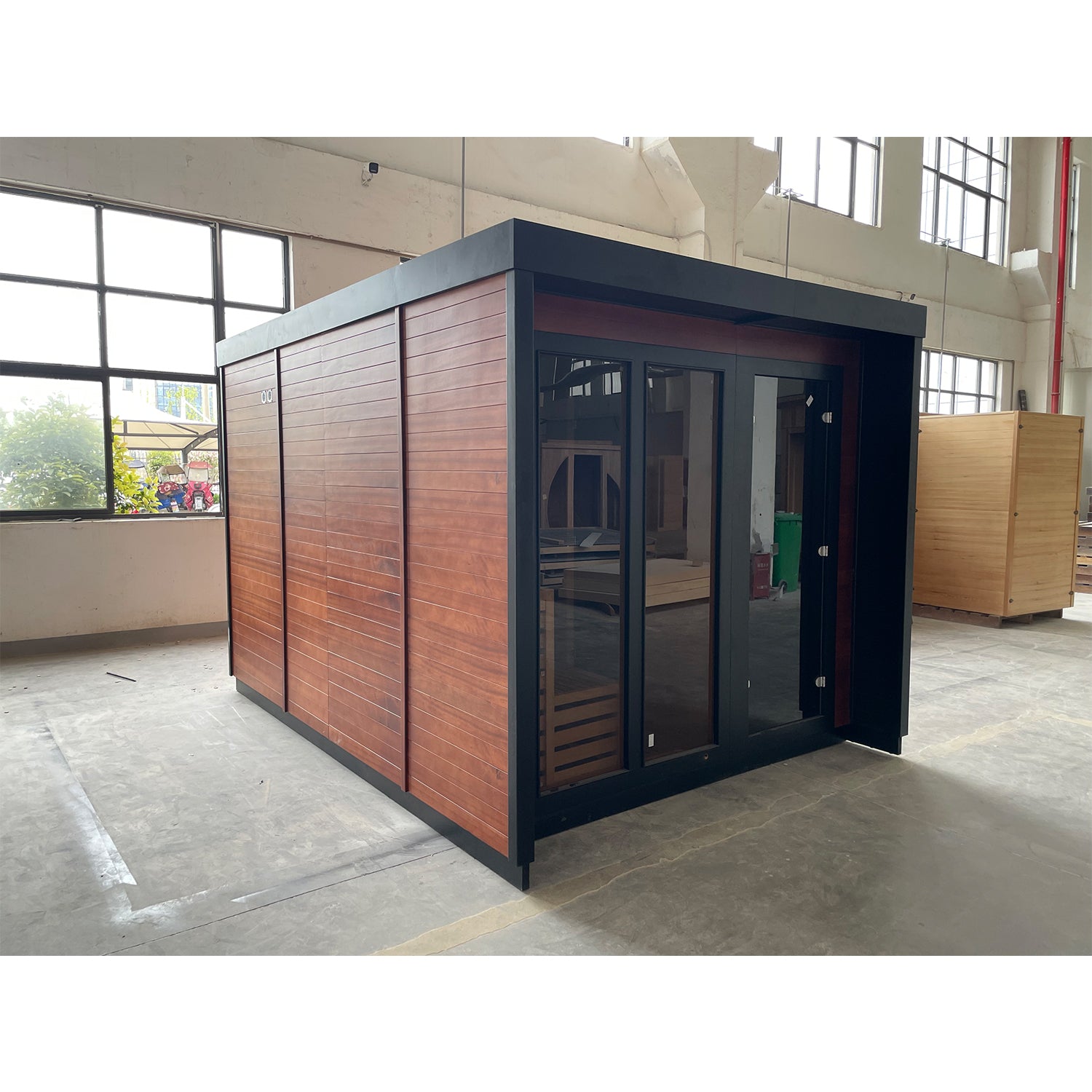 SAUNASNET® Outdoor Cabin Square Sauna Terra 03