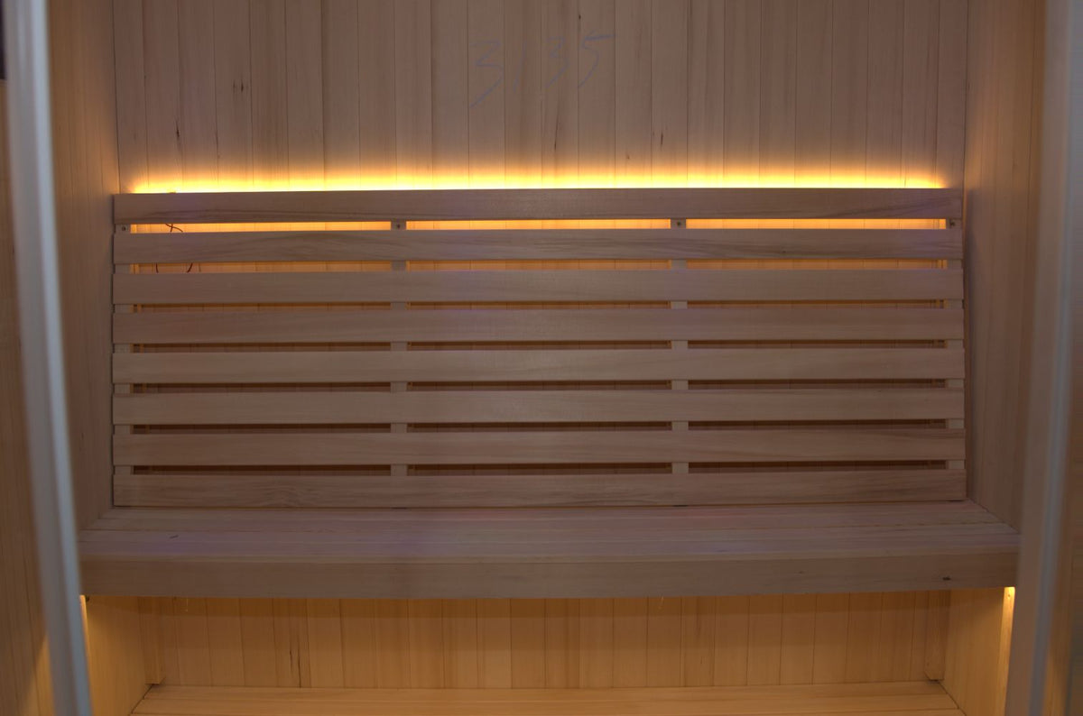 SAUNASNET® Modern Glass-Enclosed Sauna with Wooden Interior, Lighting, and Minimalist Design 4-6 Person with Wifi Steam 02（US Stock – Ships in 20–25 Days））