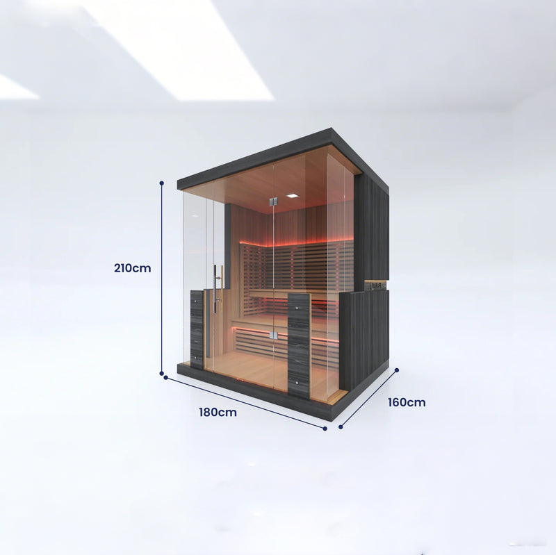 SAUNASNET® Indoor Full Spectrum Hemlock Sauna for 4-6 Persons with WiFi Control