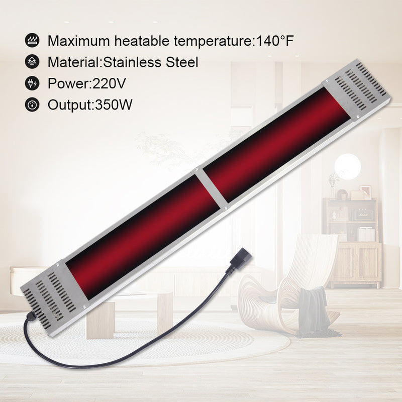Full Far Infrared Carbon Fiber Glass Red Light Heater Tube