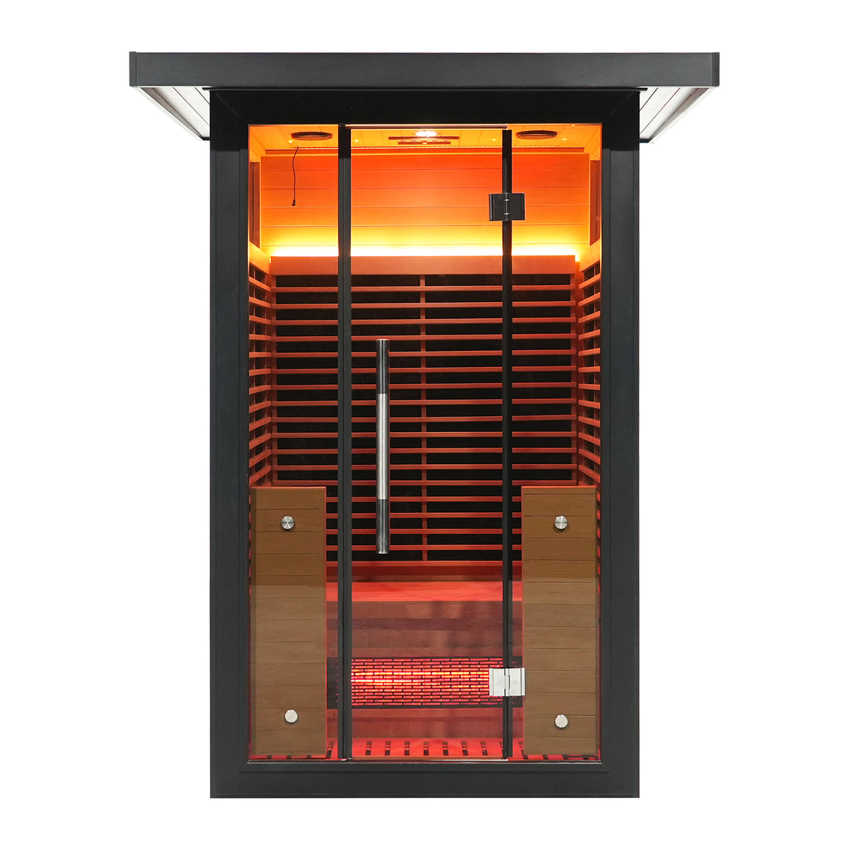 SAUNASNET® Outdoor Black Aluminium Infrared Sauna with Wifi