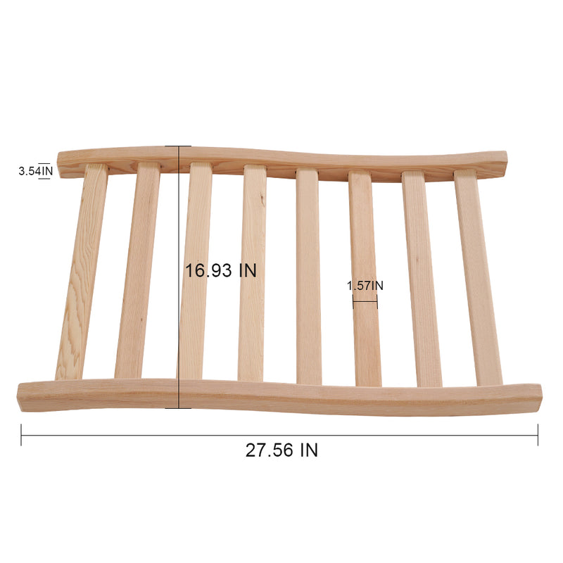 Canadian Red Cedar Ergonomic S-Shape Sauna Backrest