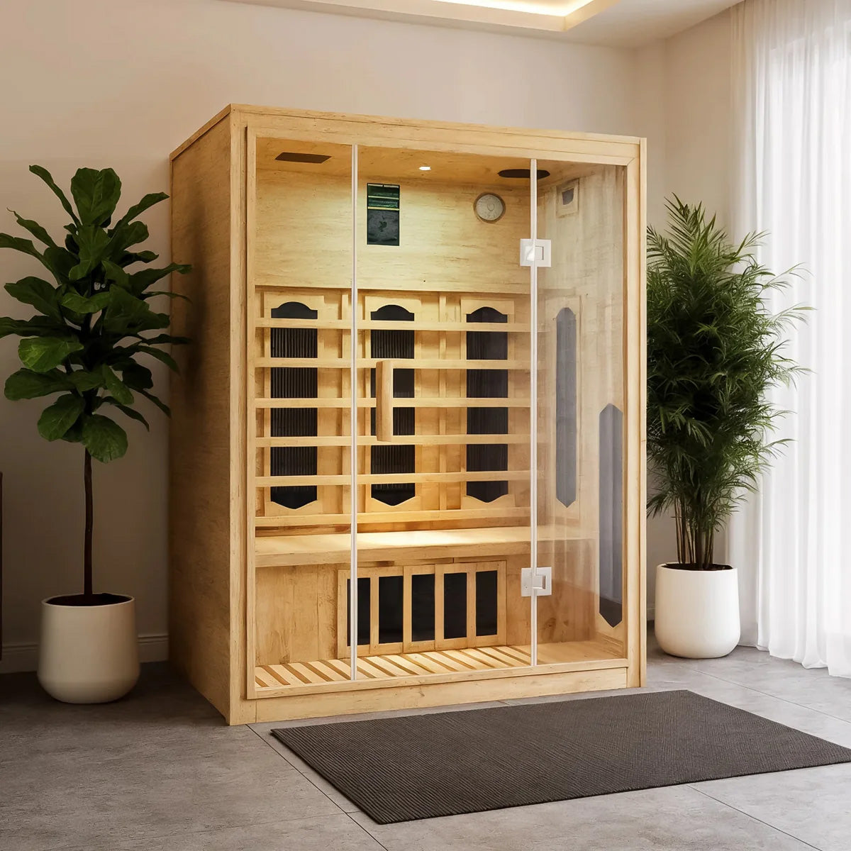 SAUNASNET® 2 Person Infrared Indoor Home Sauna Infrared 07