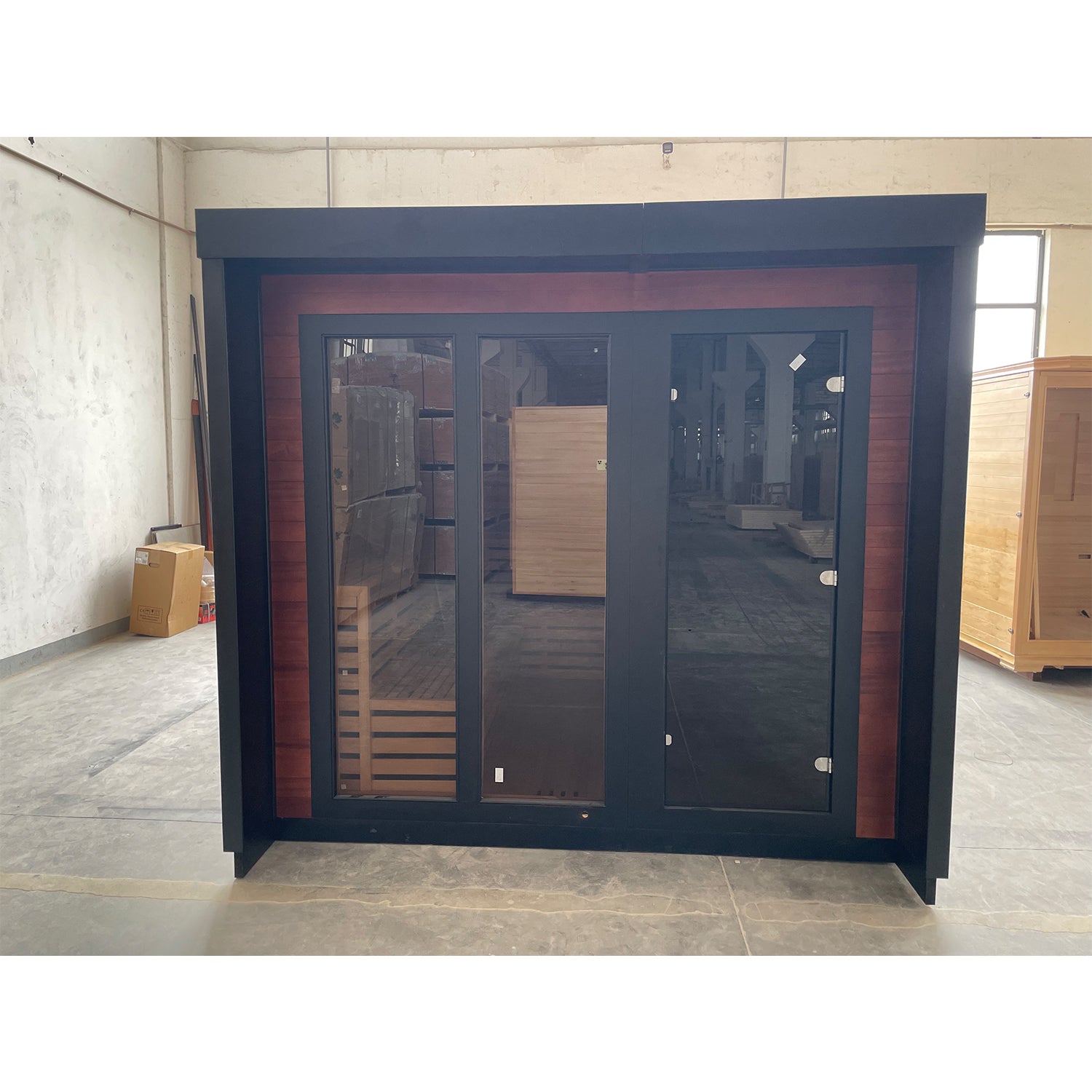 SAUNASNET® Outdoor Cabin Square Sauna Terra 03