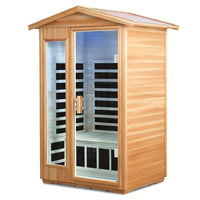 SAUNASNET® 2-Person Outdoor Solid Wood Sauna with Smart WiFi Control Infrared 17
