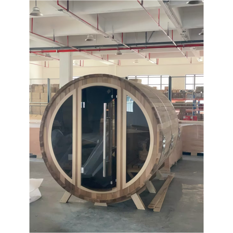 SAUNASNET Luxury Outdoor Barrel Sauna