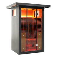 SAUNASNET® Outdoor Black Aluminium Infrared Sauna with Wifi
