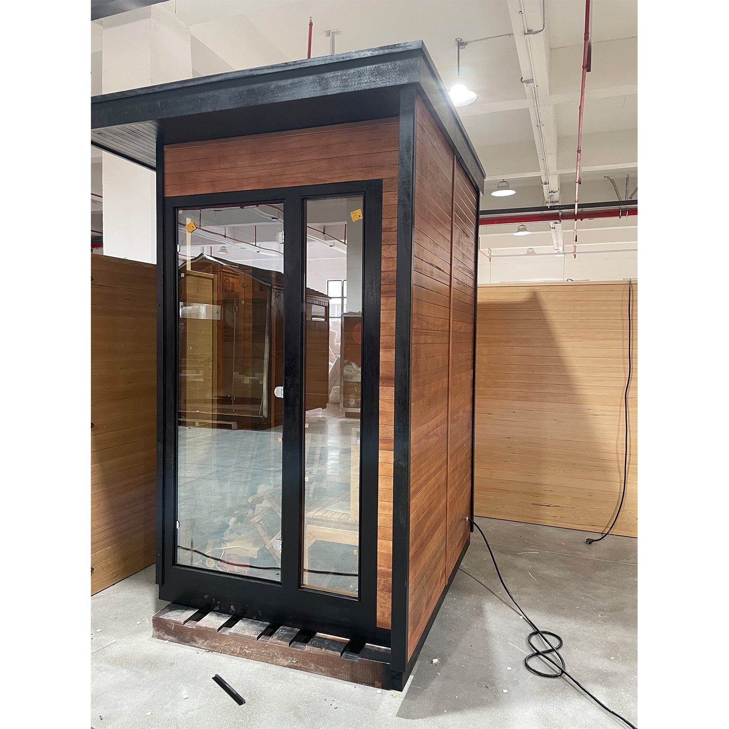 SAUNASNET® Mini Deluxe Outdoor Cabin Sauna For 2 People Terra 04