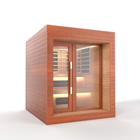 SAUNASNET® Outdoor Full Spectrum Luxury Double-Layer Bench Cabin Sauna Luna - 6