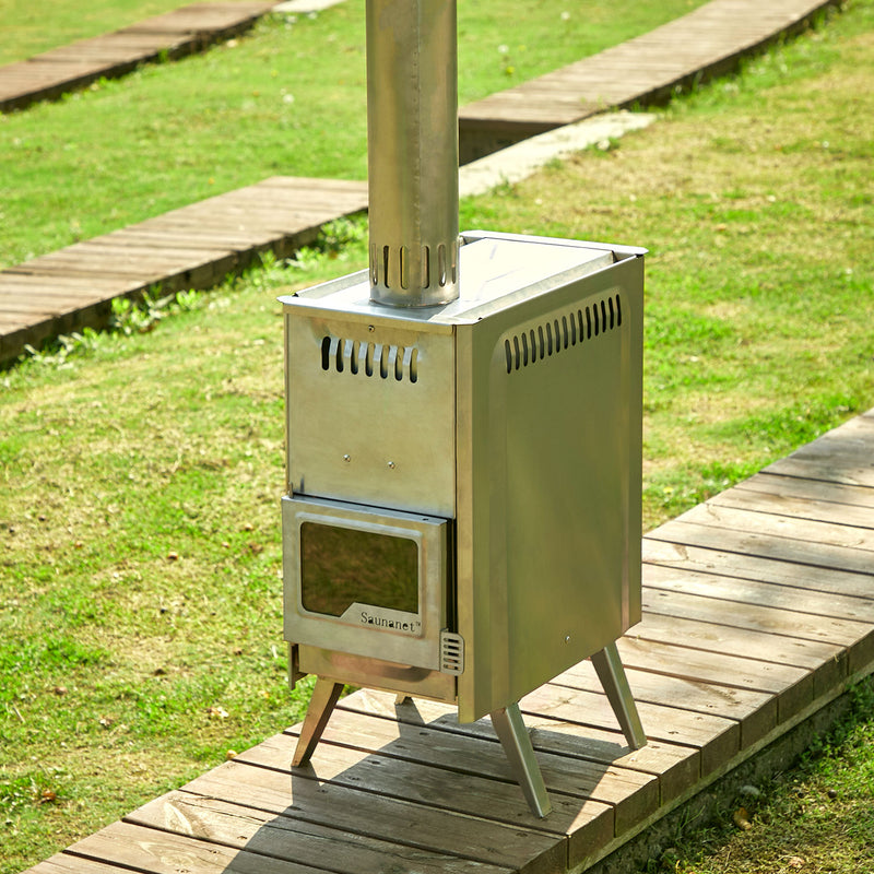SAUNASNET Stainless Steel Wood Burning Stove (No Stones)
