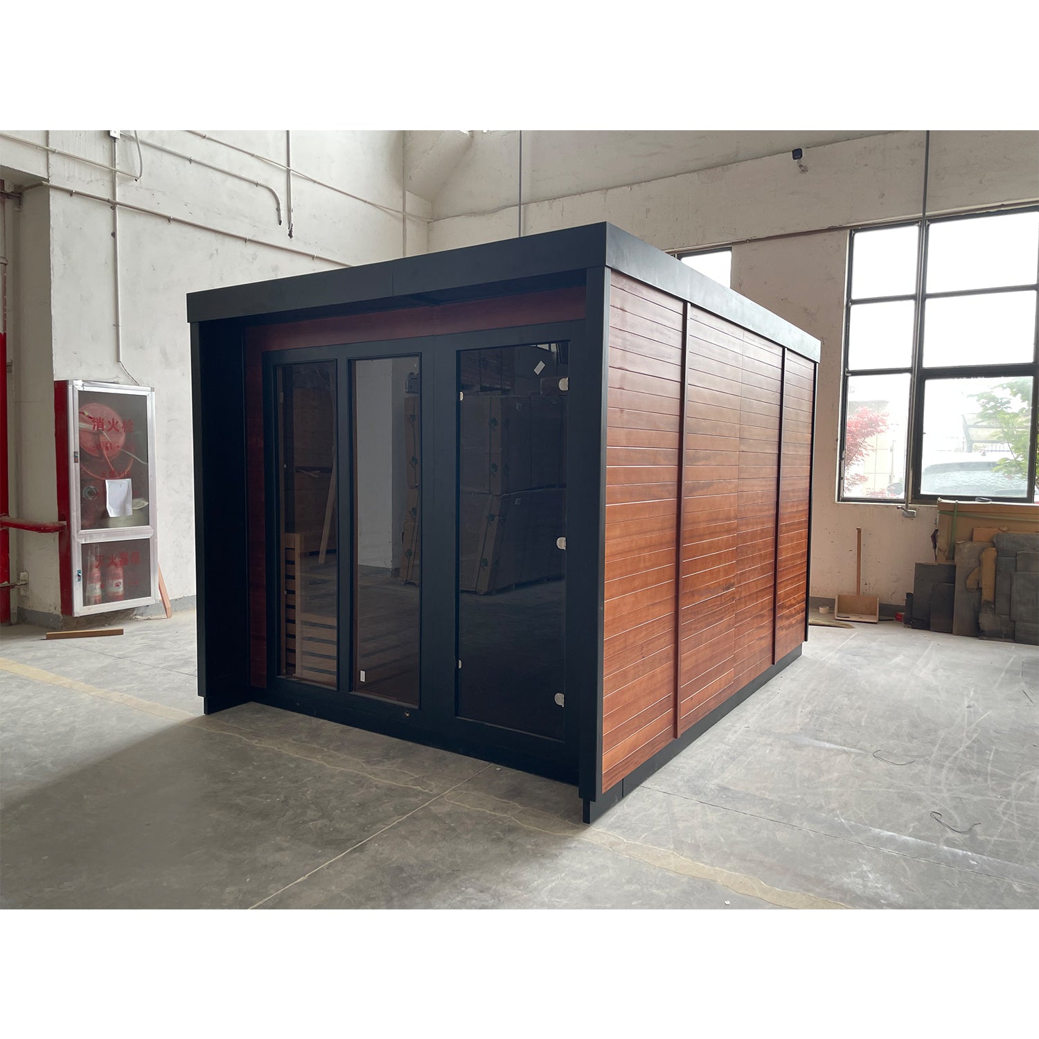 SAUNASNET® Outdoor Cabin Square Sauna Terra 03