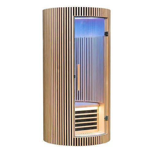 SAUNASNET® Hemlock Round Indoor Sauna Room Infrared 08