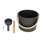 Large capacity aluminium sauna bucket set (with spoon)
